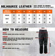 Milwaukee Leather MPM5729 Men's Black Tri-Tex Fabric Motorcycle Rider Pants w/ CE Armor Protection