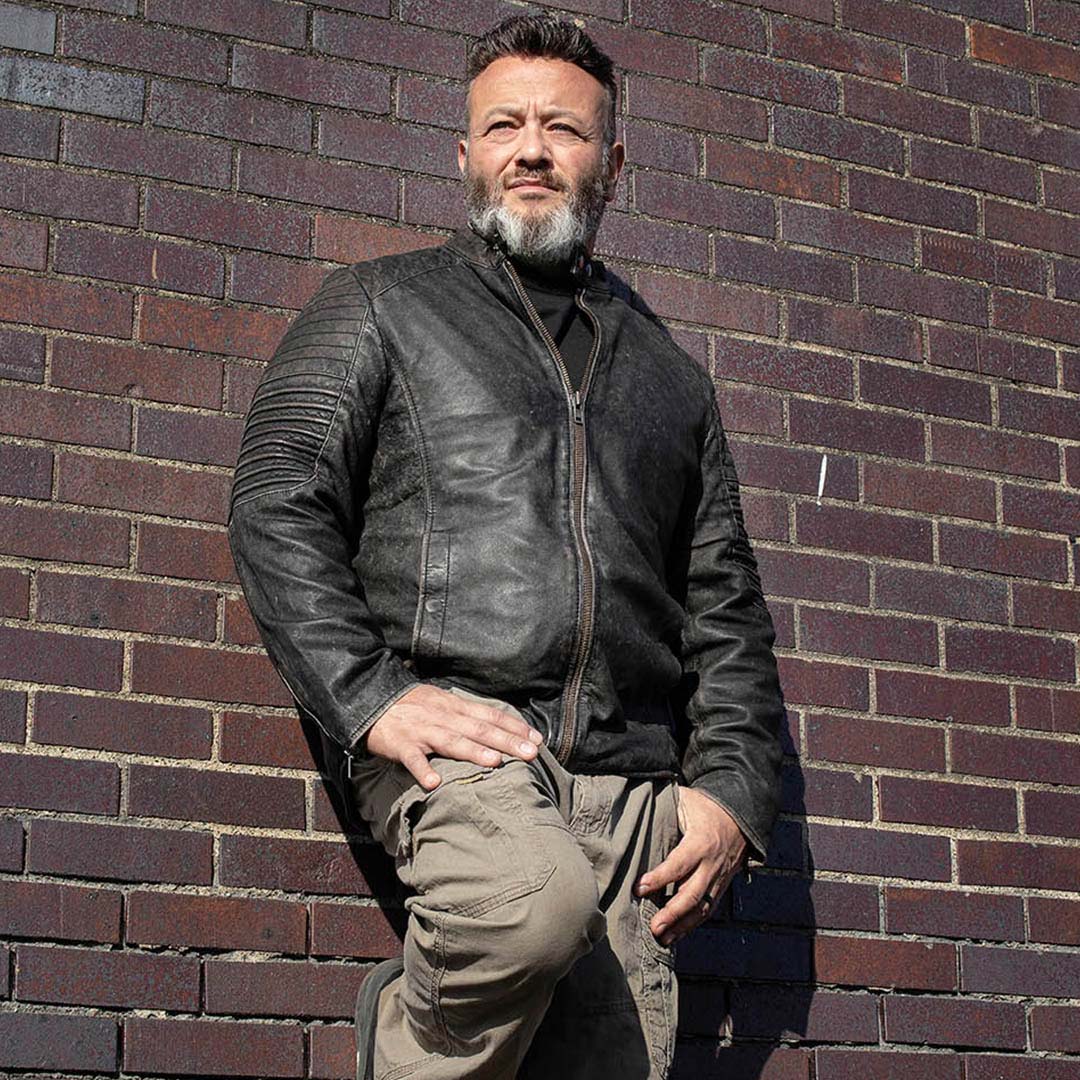 Milwaukee Leather Vintage SFM1808 Men's Brown Leather Seamed Shoulder Zipper Front Jacket