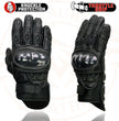 Milwaukee Leather SH298 Men's Black Perforated Leather Racing Motorcycle Gloves w/ Padded Fingers