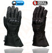 Milwaukee Leather SH815 Men's Black Leather Waterproof Gauntlet Gloves with Hard Knuckles