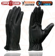 Milwaukee Leather SH866 Men's Thermal Lined USA Deerskin Leather Black Motorcycle Gloves w/ Zipper Closure