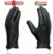 Milwaukee Leather SH867 Men's USA Deerskin Black Leather Unlined Lightweight Motorcycle Riders Gloves