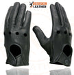 Milwaukee Leather SH869 Men's Black Deerskin Leather Unlined Professional Driving Gloves