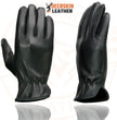 Milwaukee Leather SH886 Women's USA Deerskin Black Leather Unlined Lightweight Motorcycle Rider Gloves