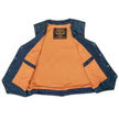 Milwaukee Leather MDL4000 Women's Blue Plain Side 4 Snap Front Denim Vest