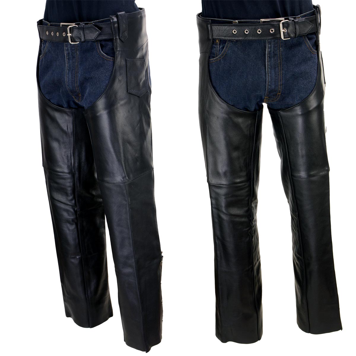 Milwaukee Leather LKM5723 Classic Black Leather Unisex Motorcycle