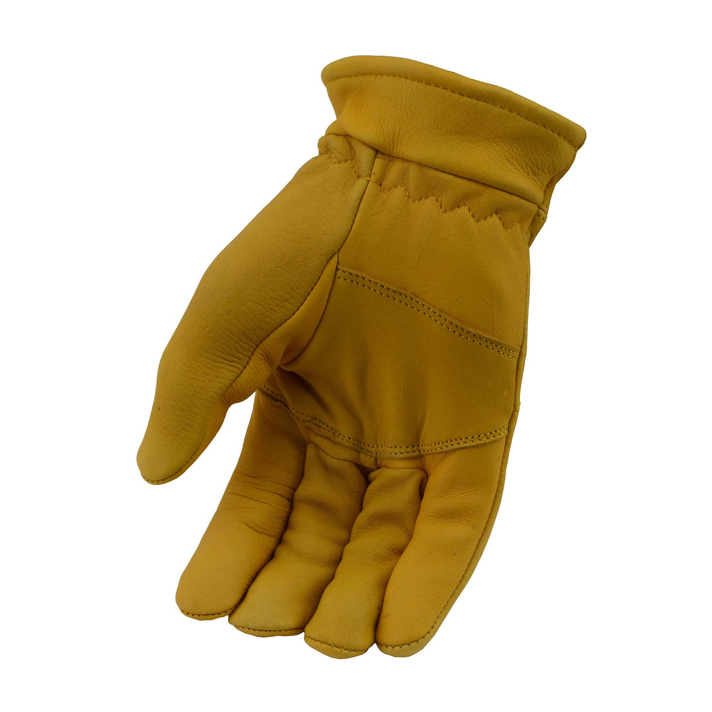 Xelement XG37547 Men's Yellow Lined Full Grain Deerskin Gloves