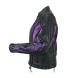 Milwaukee Leather LKL27002 Women's Premium Black and Purple Leather Embroidered Jacket with CE Armor Protection