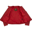 Milwaukee Leather LKL2738 Women's Red Premium Leather Scuba Style Biker Jacket w/ Mandarin Collar