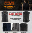 Milwaukee Leather Women's Gemma Black Leather Motorcycle Vest with Side Laces - LKL4716