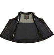 Milwaukee Leather Women's Bella Distressed Brown Leather Motorcycle Vest with Side Laces - LKL4719