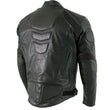 Milwaukee Leather LKM7005 Men's Premium Black Leather Racer Style Motorcycle Jacket with CE Armor