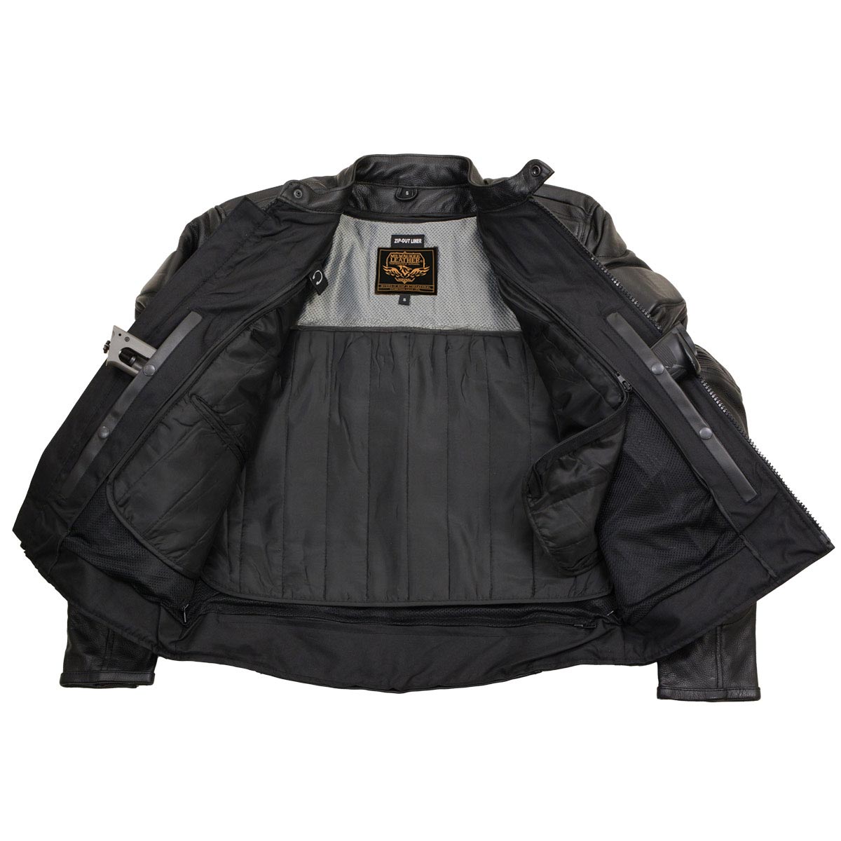 Milwaukee Leather LKM17007 Men's Premium Black Leather Motorcycle