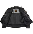 Milwaukee Leather LKM17007 Men's Premium Black Leather Motorcycle Bikers Rider Jacket w/ CE Armor