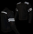 Milwaukee Leather Men's Matte Black Street CE Armored Motorcycle Vented Jacket - Reflective - LKM17012