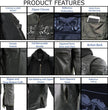 Milwaukee Leather Men's Futile CE Armored Leather Motorcycle Jacket w/ Hoodie Liner, Reflective Skull - LKM17016