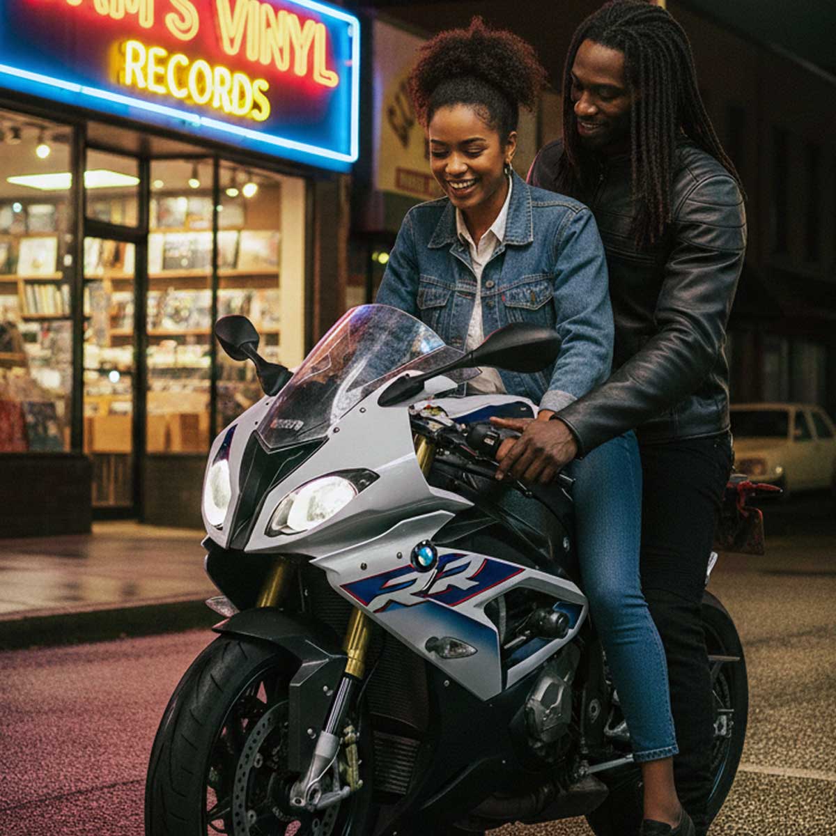 Milwaukee Leather Men's Black Leather Sporty Crossover Scooter Motorcycle Jacket w/ Reflective Piping - LKM1725