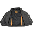 Milwaukee Leather LKM3700 Men's Classic Black Leather Motorcycle Rider Vest w/ Buffalo Nickel Snaps Closure