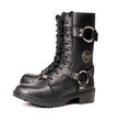 Milwaukee Leather Women's Premium Leather Motorcycle Riding Boots - Lace-To-Toe Harness - Zipper Closure - MBL9391