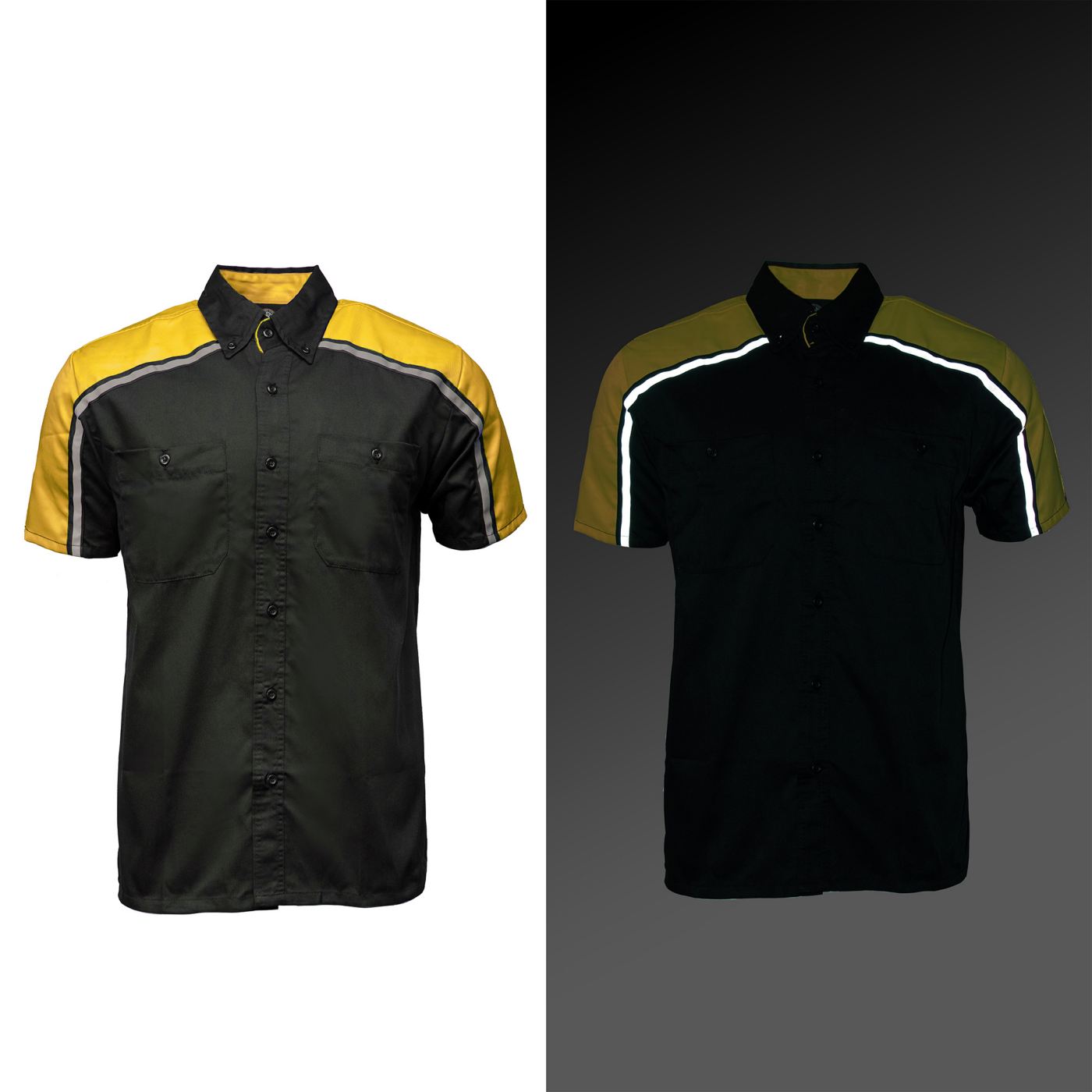 Milwaukee Motorcycle Clothing Co. Men's Yellow Mechanic Shirt, MDM11600