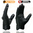 Milwaukee Leather MG7500 Men's Black Perforated Leather Gel Padded Palm Motorcycle Hand Gloves W/ 'Rubberized Hard Knuckle’ For Protection