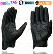 Milwaukee Leather MG7502 Men's Black Leather Gel Palm Motorcycle Gloves w/ i-Touch and Cool-Tec Technology