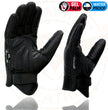 Milwaukee Leather MG7522 Men's Black Leather Waterproof Cruiser Motorcycle Hand Gloves W/ Gel Padded Palm
