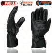 Milwaukee Leather MG7534 Men's Black Deerskin Gauntlet Motorcycle Hand Gloves W/ Wrist Strap & Sinch Closure