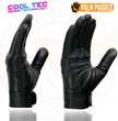 Milwaukee Leather MG7536 Men's Black Leather Gel Palm Motorcycle Gloves w/ Flex Knuckles and Cool-Tec Treatment