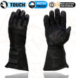 Milwaukee Leather MG7550 Men's Black Cowhide Leather Gauntlet Motorcycle Hand Gloves w/ X-Long Cuff i-Touch Screen Waterproof
