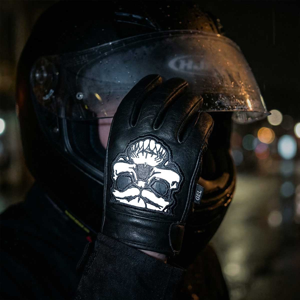 Milwaukee Leather Men's Black Leather 'Reflective Skull