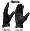 Milwaukee Leather MG7715 Women's Black Leather Thermal Lined Motorcycle Gloves w/ Cinch Wrist Closure