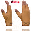Milwaukee Leather MG7761 Women's Saddle Leather Gel Palm Fingerless Motorcycle Hand Gloves W/ Stylish ‘Wrist Detailing’