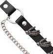 Milwaukee Leather Silver Skeleton Hand Emblem Boot Chain with Adjustable Strap - MLA3006