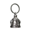 Milwaukee Leather MLB9045 'Helmet Skull' Motorcycle Good Luck Bell | Key Chain Accessory for Bikers