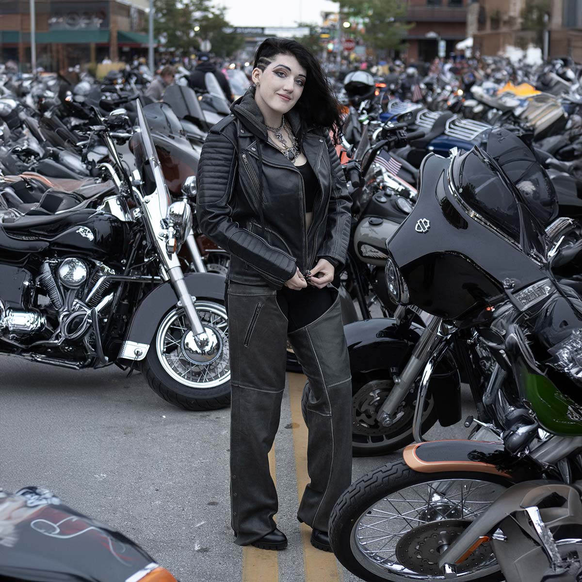 Milwaukee Leather MLL2516 Black Leather Rub-Off Leather Jacket