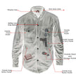 Milwaukee Leather MLM1612 Men's Distressed Grey Casual Biker Rider Leather Shirt w/ Vintage 5 Cent Buffalo Buttons