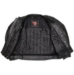 Milwaukee Motorcycle Clothing Co. Men's Contender Scooter Style Black Premium Leather Jacket MMC10001