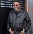 Milwaukee Motorcycle Clothing Co. Men's Unforgiven MC Style Vintage Brown Leather Jacket w/ Lapel Collar MMC10005