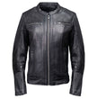 Milwaukee Motorcycle Clothing Co. Women’s Rebel Scooter Style Black Leather Biker Jacket w/ Mandarin Collar MMC20002