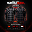 MMCC Men's Deadwood Reversible Flannel Shirt - 100% Cotton Snap Front Plaid w/ Chest and Hand Pockets - MNG11805