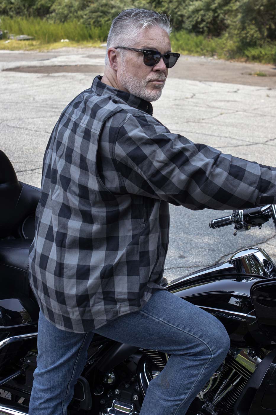 Milwaukee Leather MPM1630 Men's Plaid Flannel Biker Shirt w/ CE