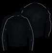 Milwaukee Leather Men's Troubled Black Textile Motorcycle Jacket w/ CE Armor - MPM17029