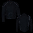 Milwaukee Leather MPM1755 Men's 'Assault Style' Black Leather and Textile M/C Jacket