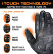 Milwaukee Motorcycle Clothing Co. Men's GT-Tech Short Gloves - MRG7303