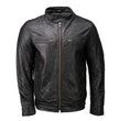 Milwaukee Leather SFM1866 Men's Classic Black Premium Leather Motorcycle Style Jacket with Zipper Front