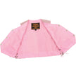 Milwaukee Leather SH2011LPNK Girls Pink Classic Three Snap Leather Vest