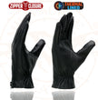 Milwaukee Leather SH226TH Men's Black Thermal Lined Leather Motorcycle Hand Gloves W/ Wrist Zipper Closure