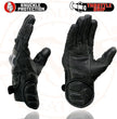 Milwaukee Leather SH298 Men's Black Perforated Leather Racing Motorcycle Gloves w/ Padded Fingers