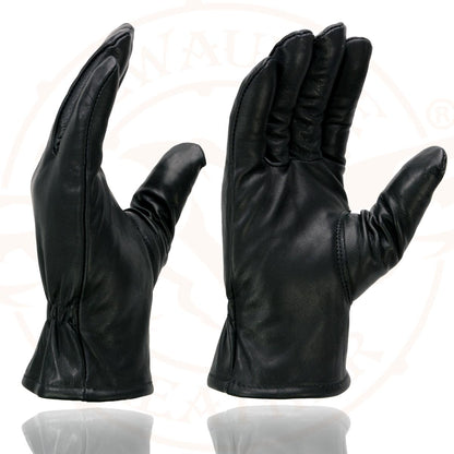 Milwaukee Leather SH734 Men's Black Thermal Lined Leather Motorcycle Hand Gloves W/ Sinch Wrist Closure